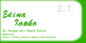 edina kopko business card